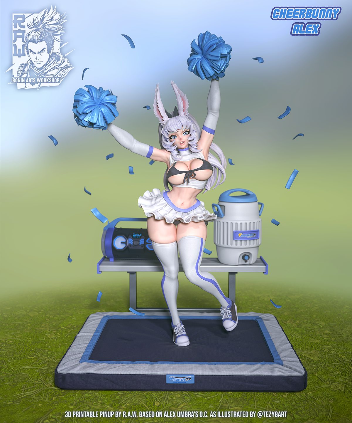 Resin Miniature - Cheerbunny Alex