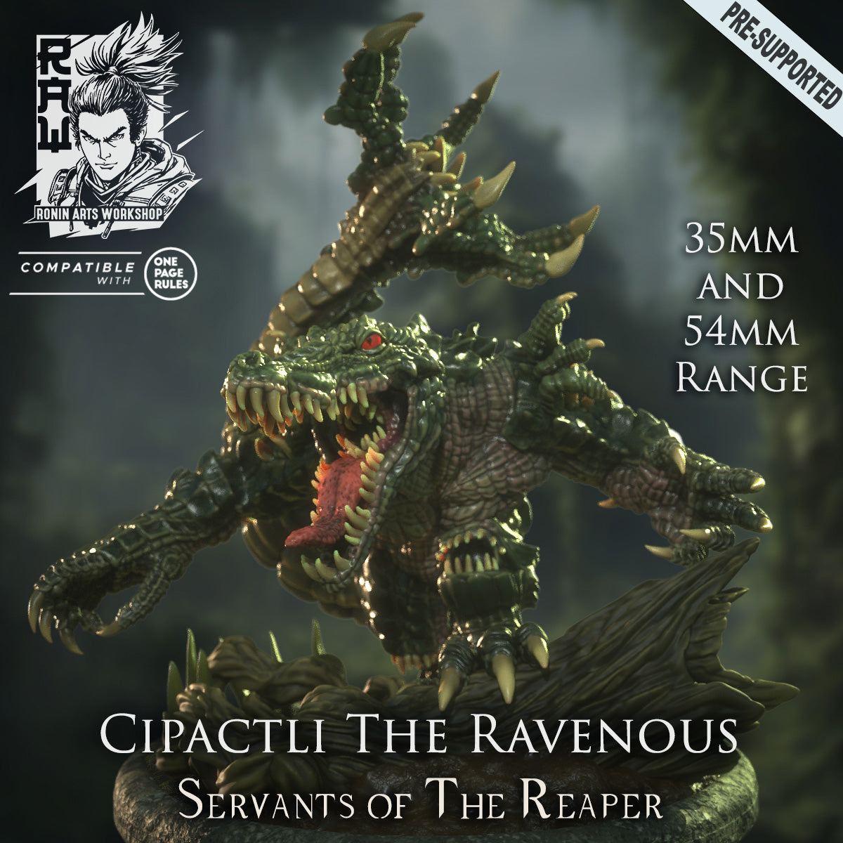 Resin Miniature - Cipactli The Ravenous - Seamonster