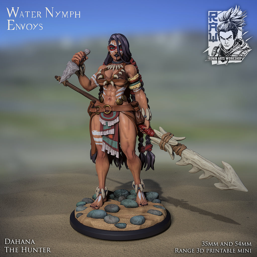 Resin Miniature - Dahana The Hunter - Dual form (Mermaid) Mini