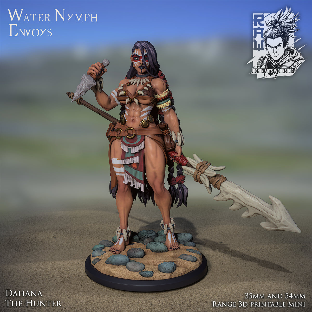 Resin Miniature - Dahana The Hunter - Dual form (Mermaid) Mini