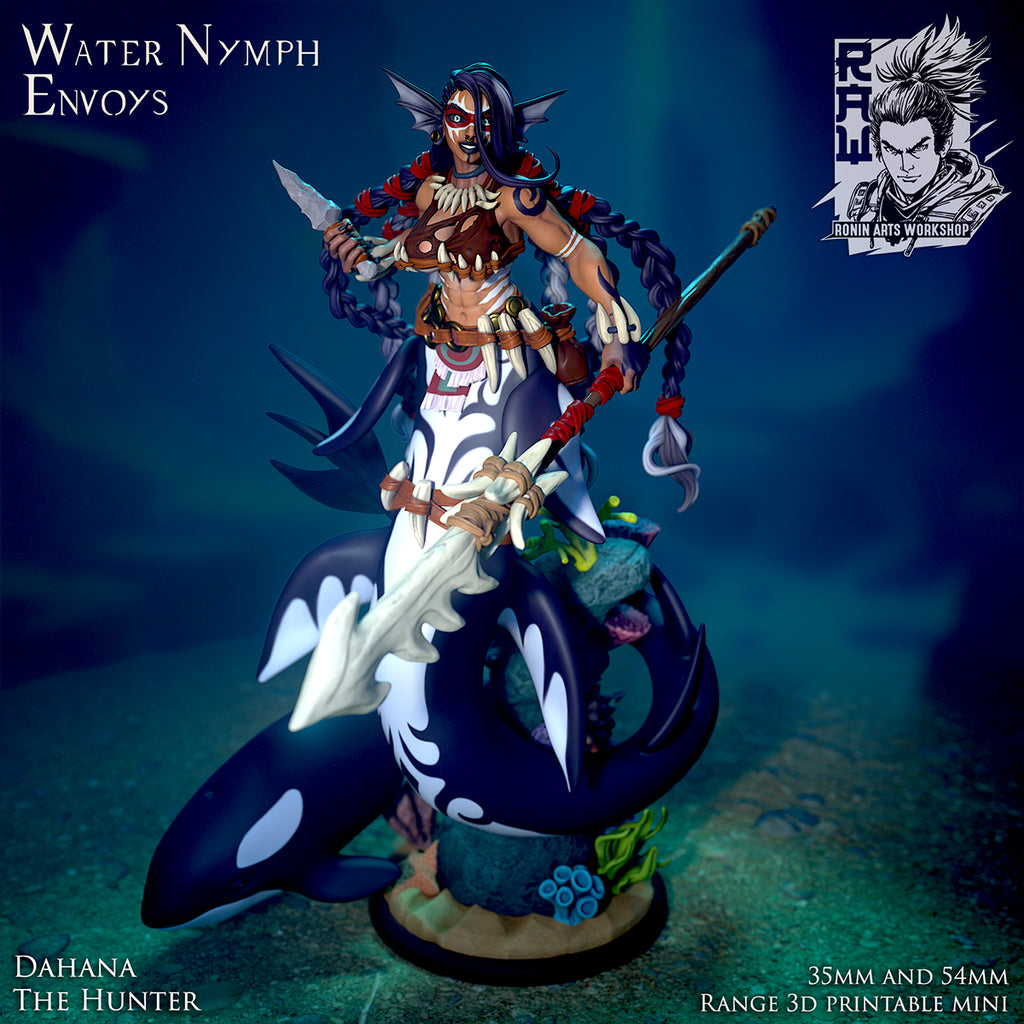 Resin Miniature - Dahana The Hunter - Dual form (Mermaid) Mini