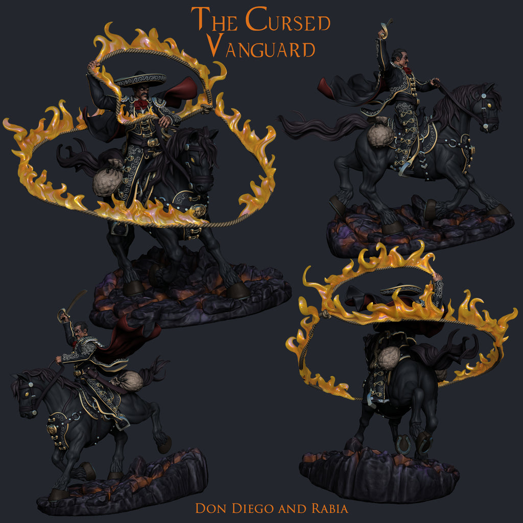 Resin Miniature - Don Diego - El Charro Negro (Dark Horseman)
