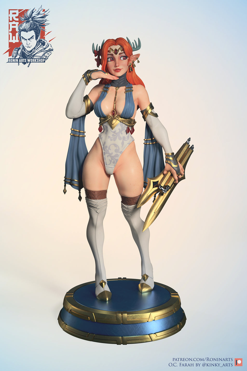 Resin Miniature - Farah Pin Up
