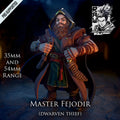 Resin Miniature - Grand Master Fejodir - dwarven thief