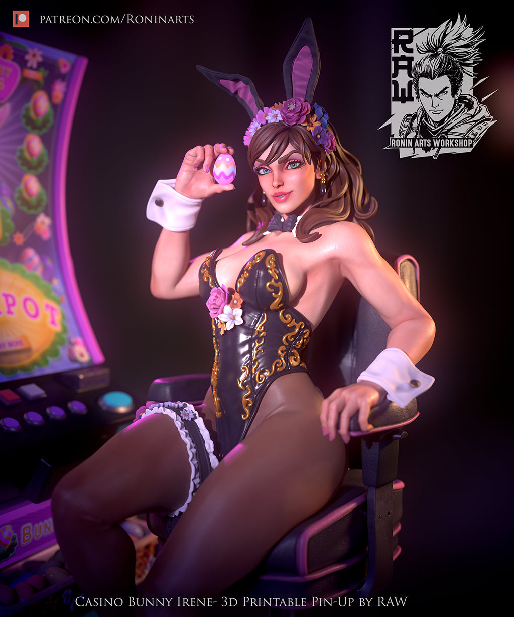 Resin Miniature -  Bunny Irene Pin Up