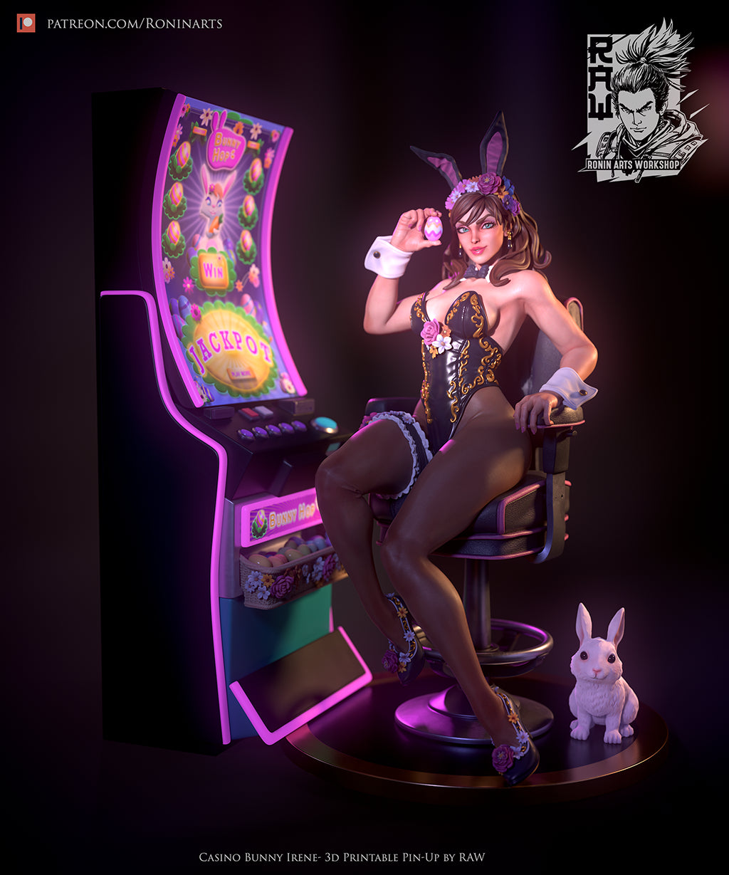 Resin Miniature -  Bunny Irene Pin Up