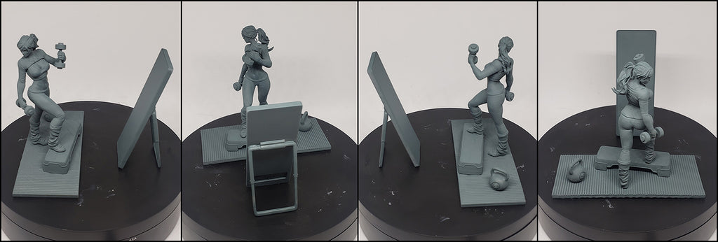 Resin Miniature - Sporty Irene Pin Up 75mm