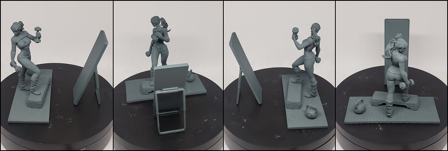 Resin Miniature - Sporty Irene Pin Up 75mm