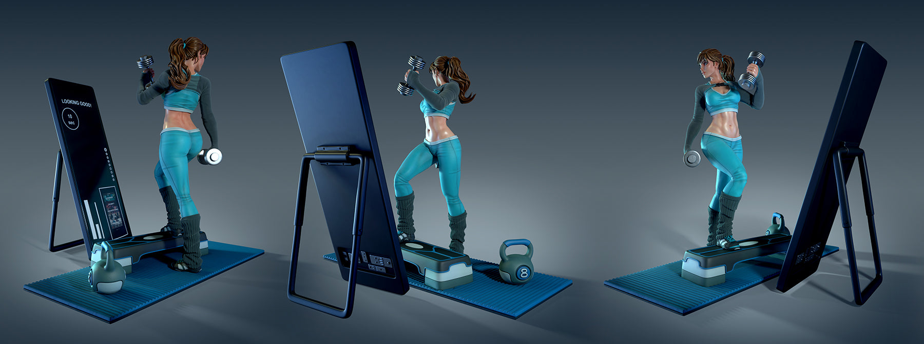 Resin Miniature - Sporty Irene Pin Up 75mm