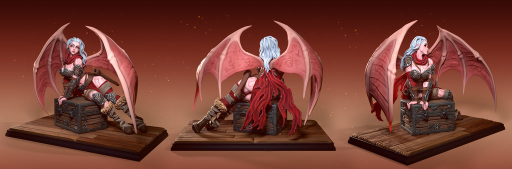 Resin Miniature - The Barbarian Succubus - Pin Up