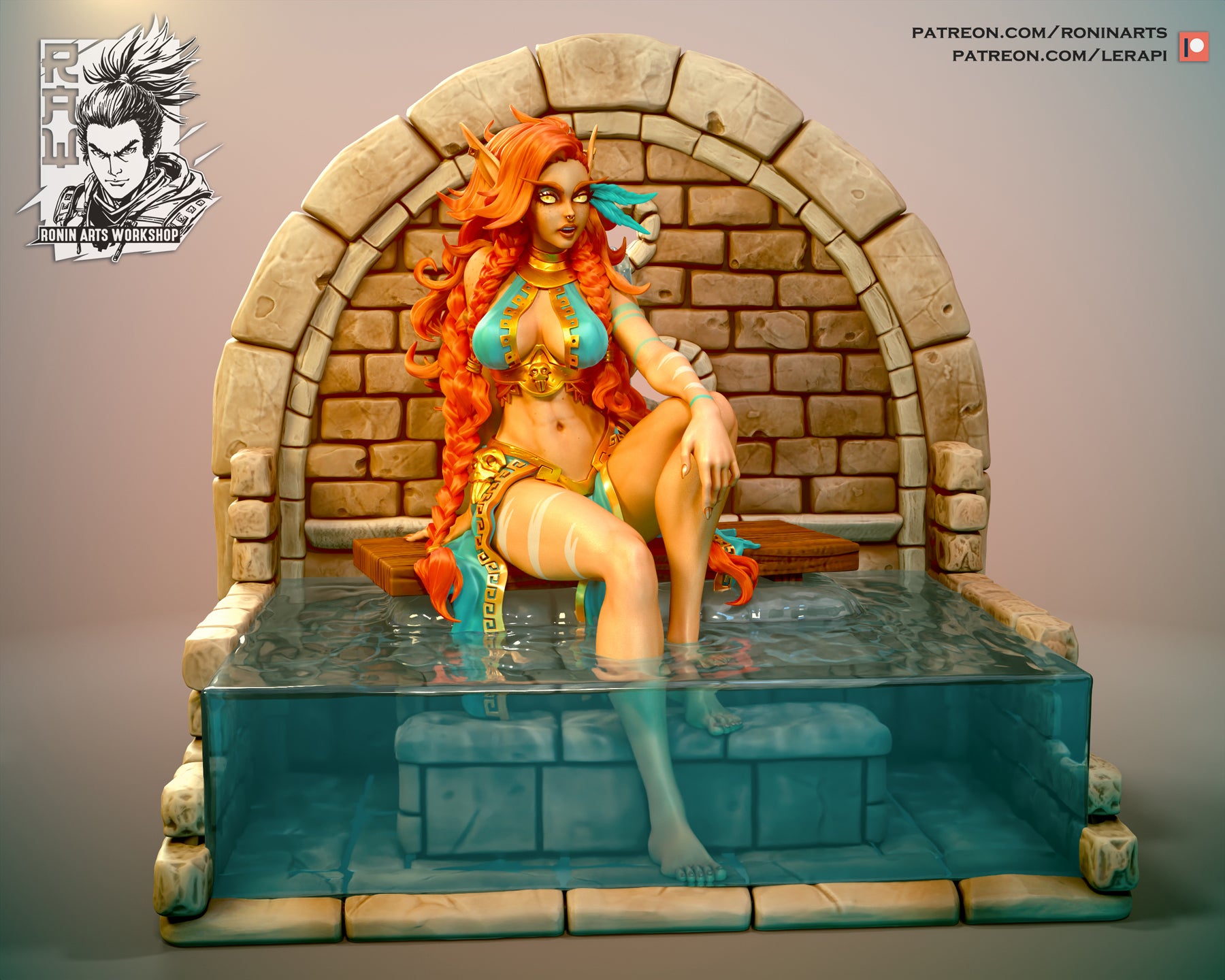 Resin Miniature - Kizandi Pin Up