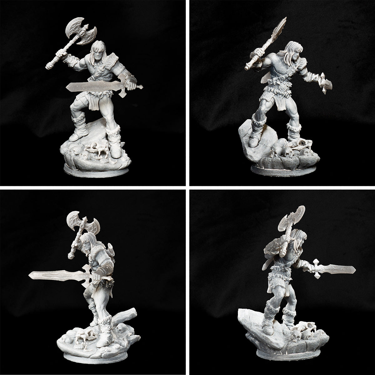 Resin Miniature - Kravos The Relentless - Human Barbarian