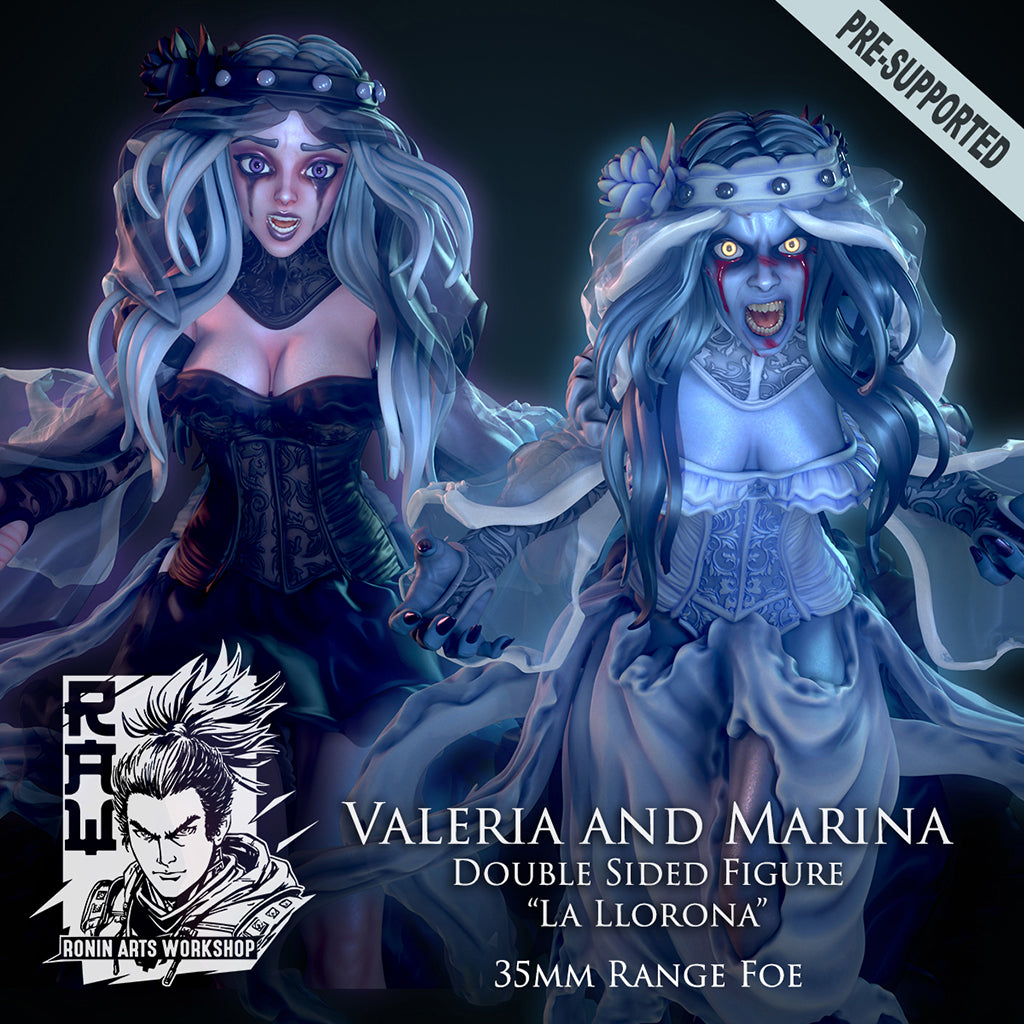 Resin Miniature - Valeria and Marina - Double Sided Figure of "La llorona"