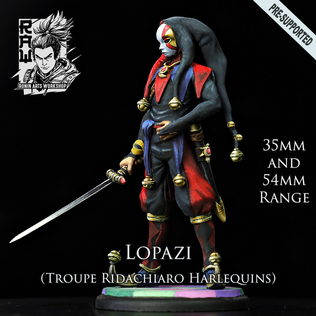 Resin Miniature - Lopazi The Masked Death - Jester Assassin