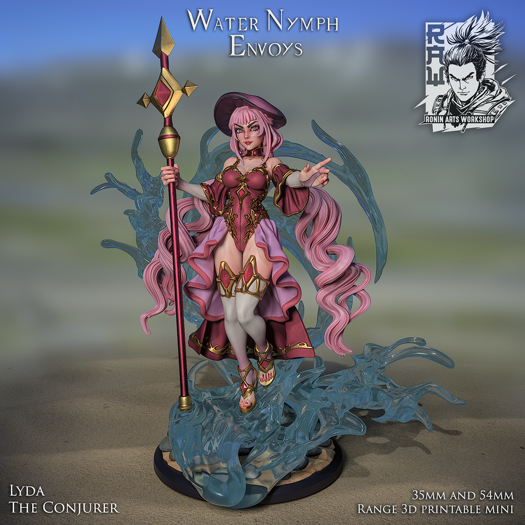 Resin Miniature - Lyda The Conjurer - Dual Form (Mermaid) Mini