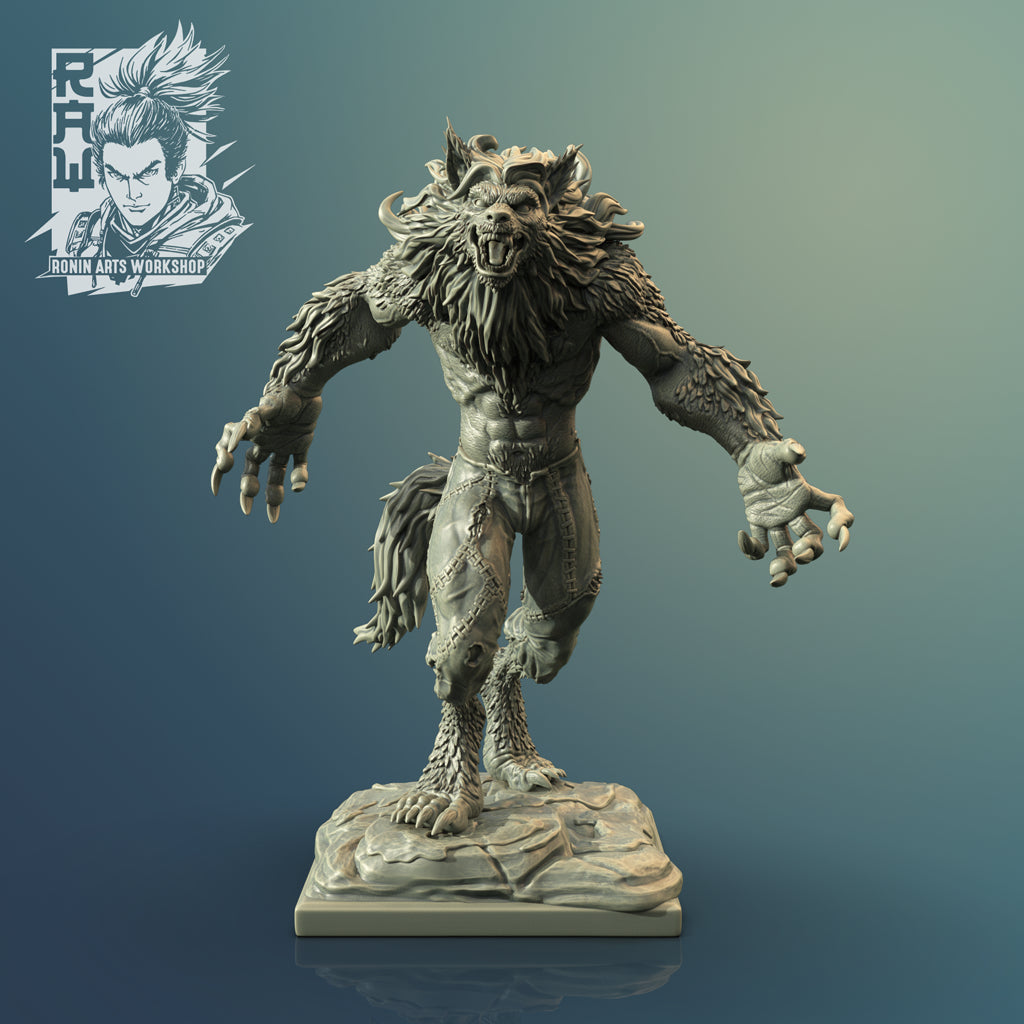 Resin Miniature - Lucano The Lycan Pathfinder - Dual Form Mini