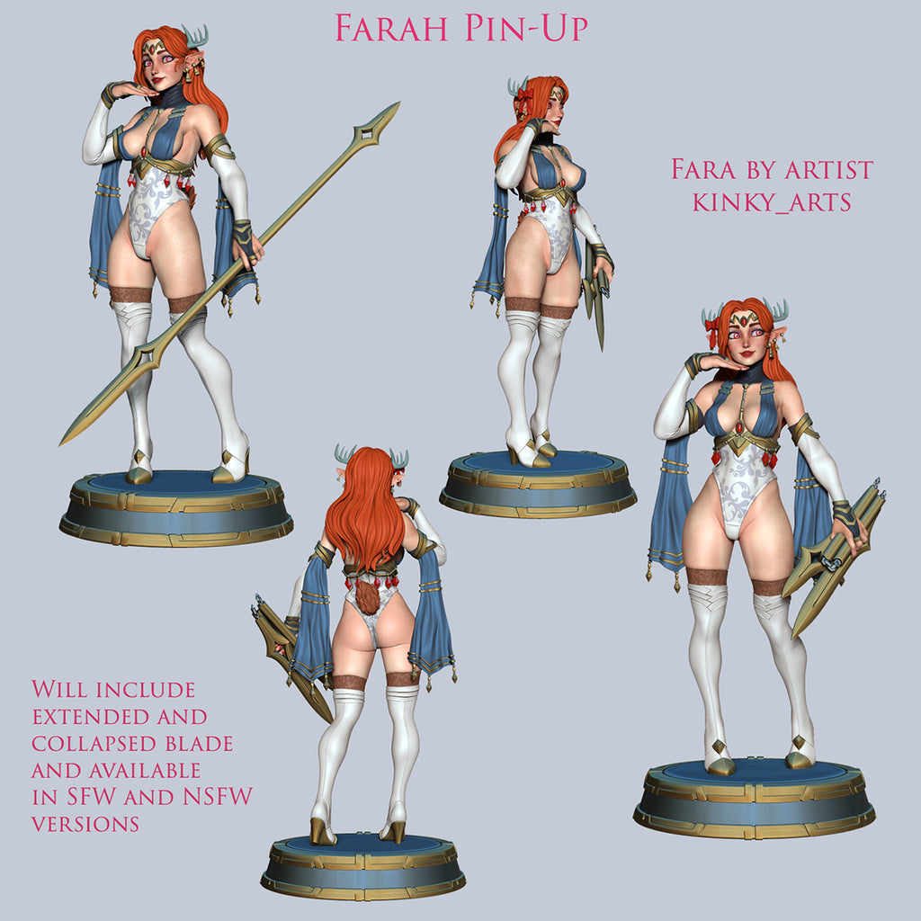 Resin Miniature - Farah Pin Up