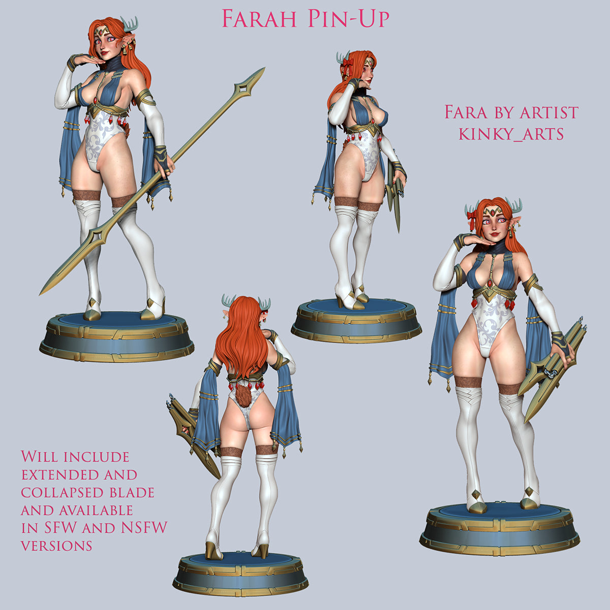 Resin Miniature - Farah Pin Up