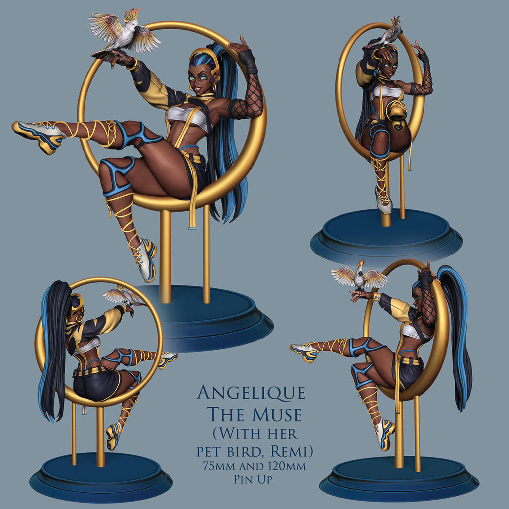 Resin Miniature - Angelique Pin Up