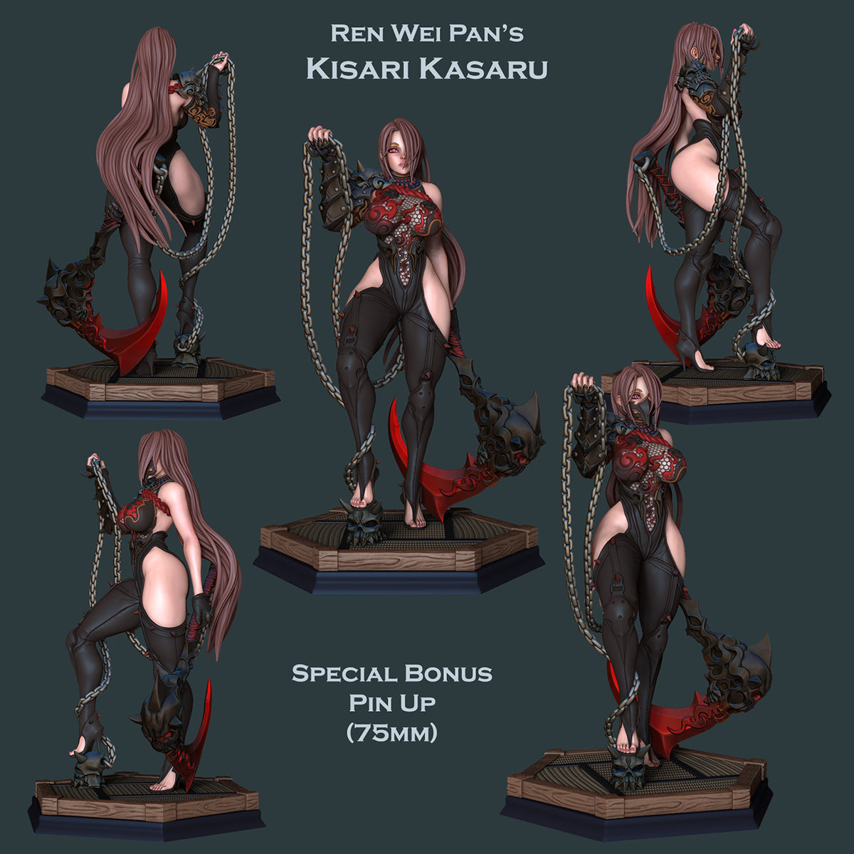 Resin Miniature - Kisari Karasu - 75mm Kunoichi