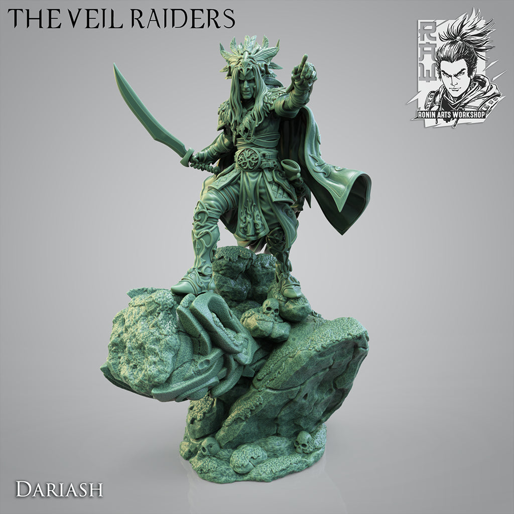 Resin Miniature - Dariash - Forest Elf Warlord