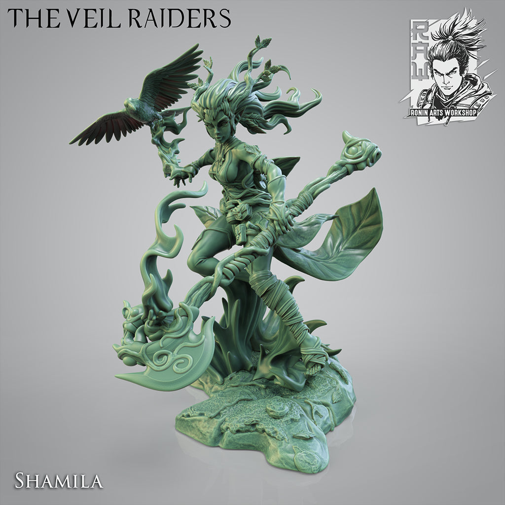 Resin Miniature - Shamila - Forest Elf Druid