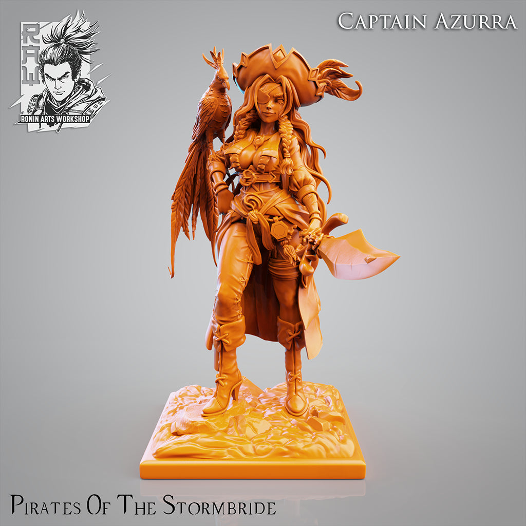 Resin Miniature - Pirate Captain Azurra
