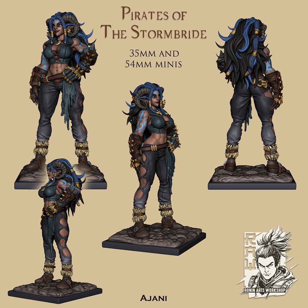 Resin Miniature - Pirate Brawler Ajani