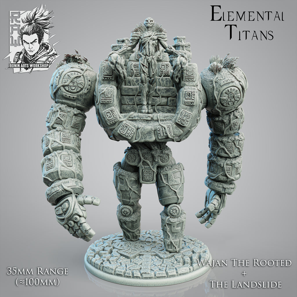 Resin Miniature - Earth Golem + Earth Elemental Combo