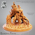Resin Miniature - Fire Golem + Fire Elemental Combo