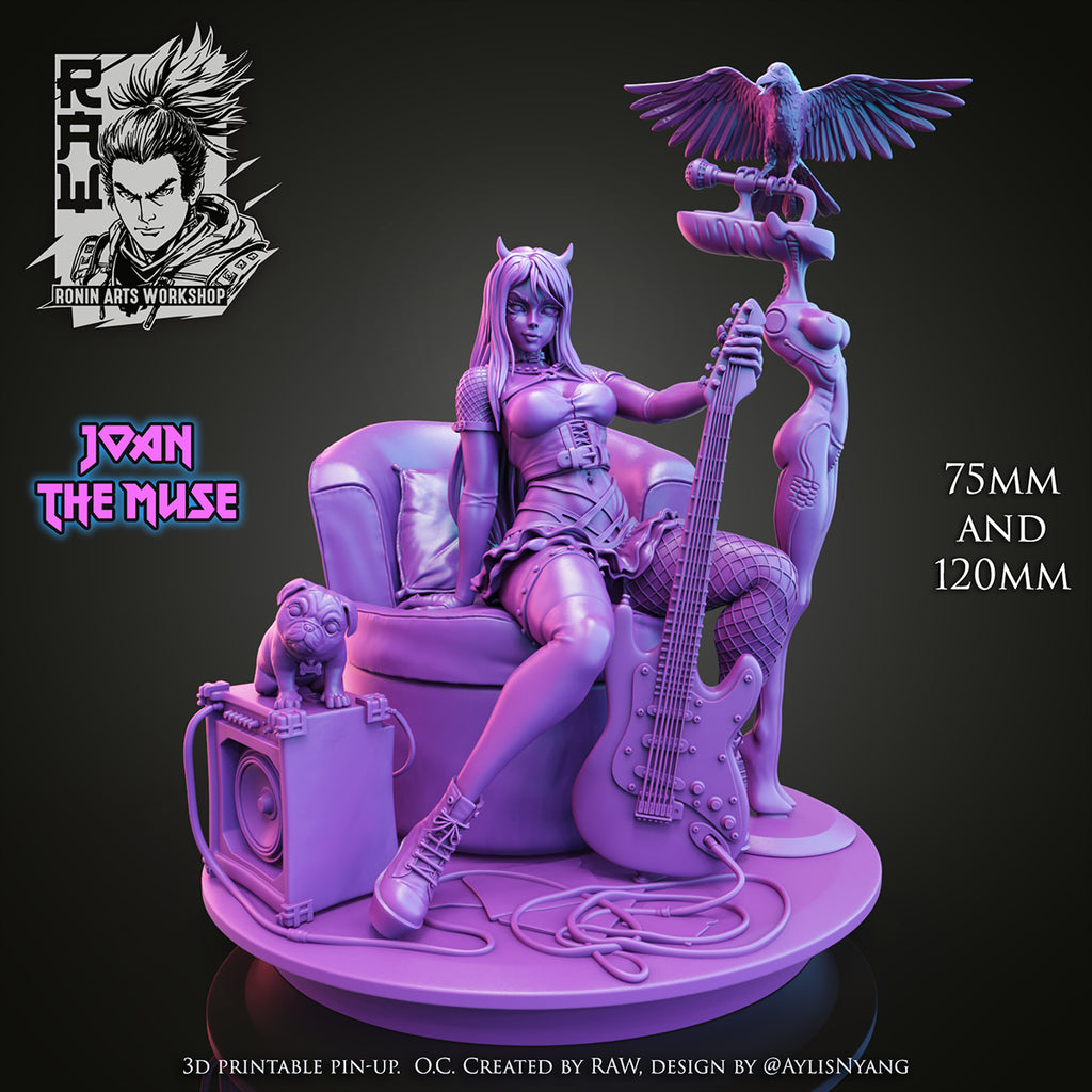 Resin Miniature - Joan The Muse Pin-Up