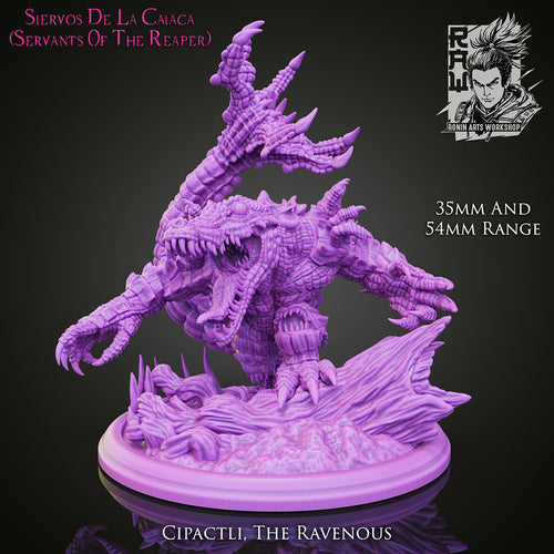 Resin Miniature - Cipactli The Ravenous - Seamonster