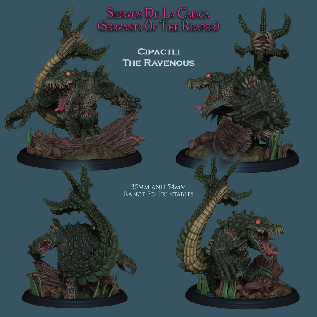Resin Miniature - Cipactli The Ravenous - Seamonster
