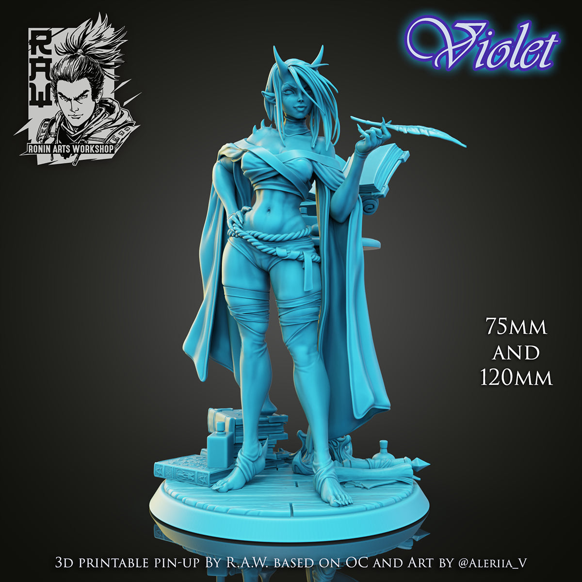 Resin Miniature - Violet (Pose 2)