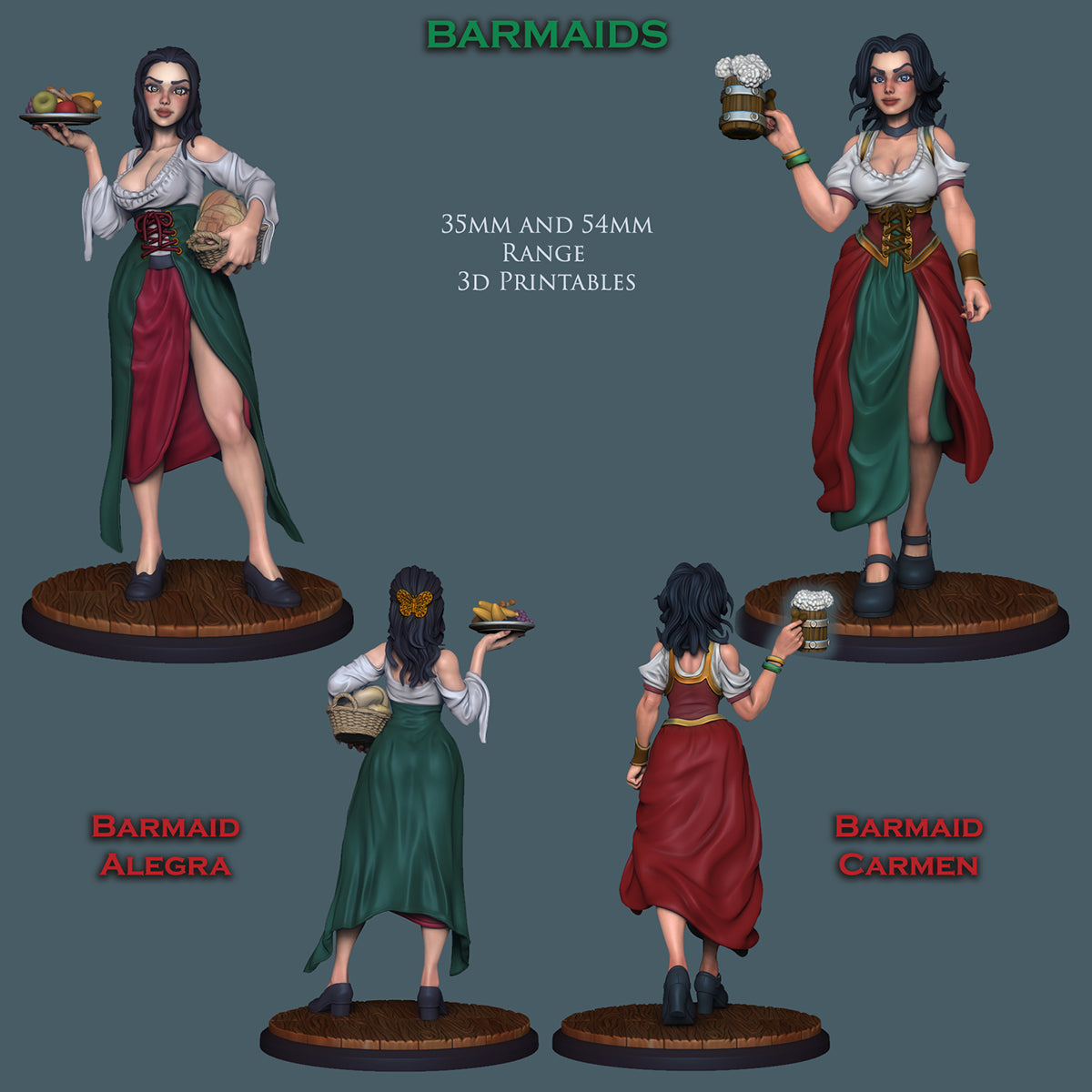 Resin Miniature - Barmaid Alegra