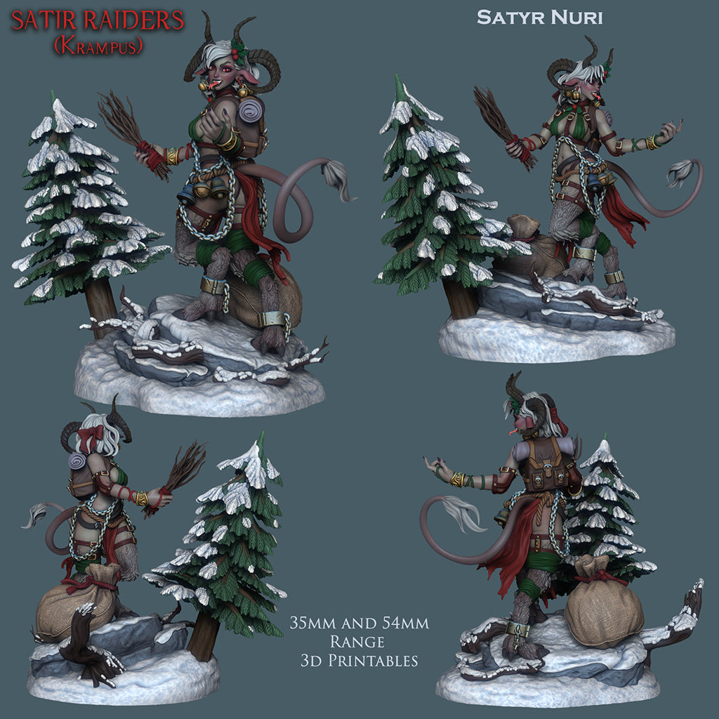 Resin Miniature - Nuri The Satyr - Female Krampus