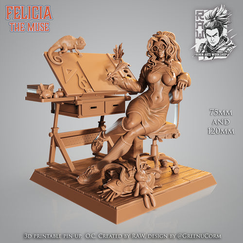 Resin Miniature -   Felicia The Muse