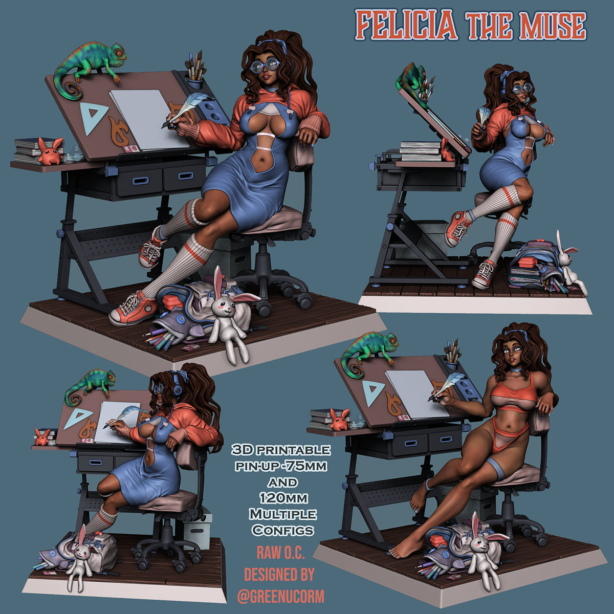 Resin Miniature -   Felicia The Muse