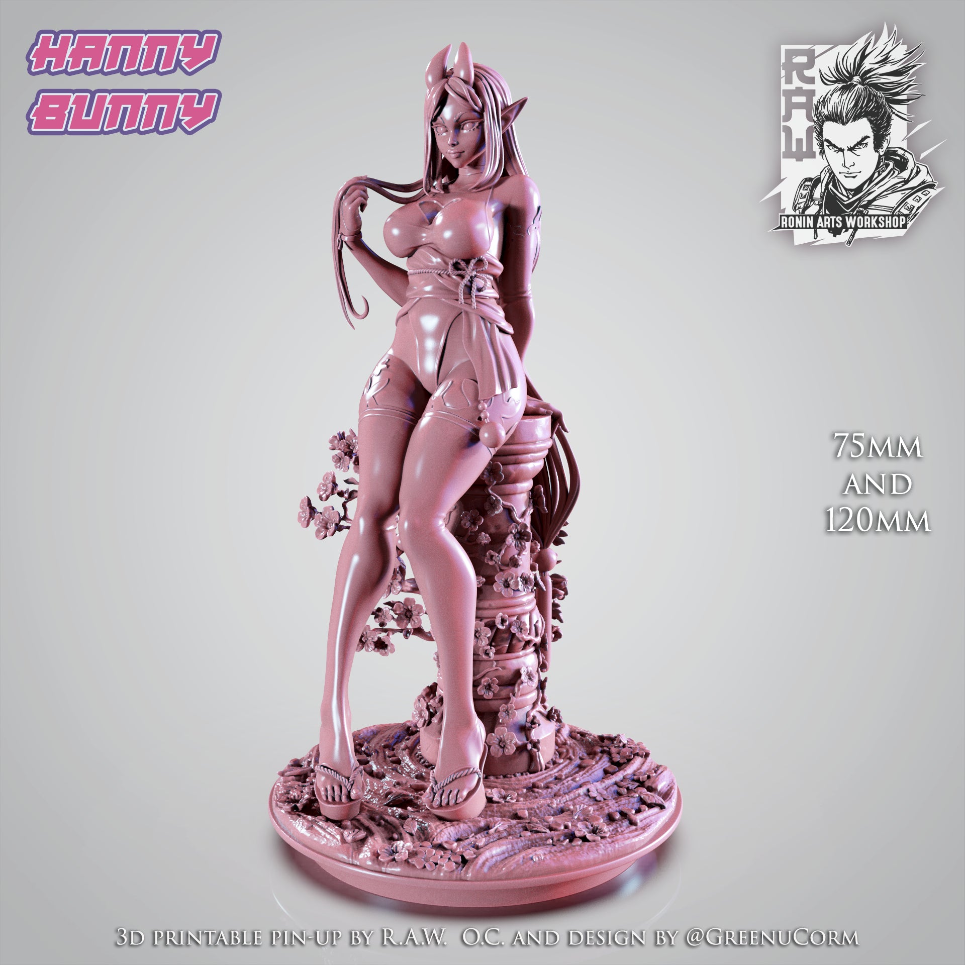 Resin Miniature - Hanny Bunny Pin-Up Figure