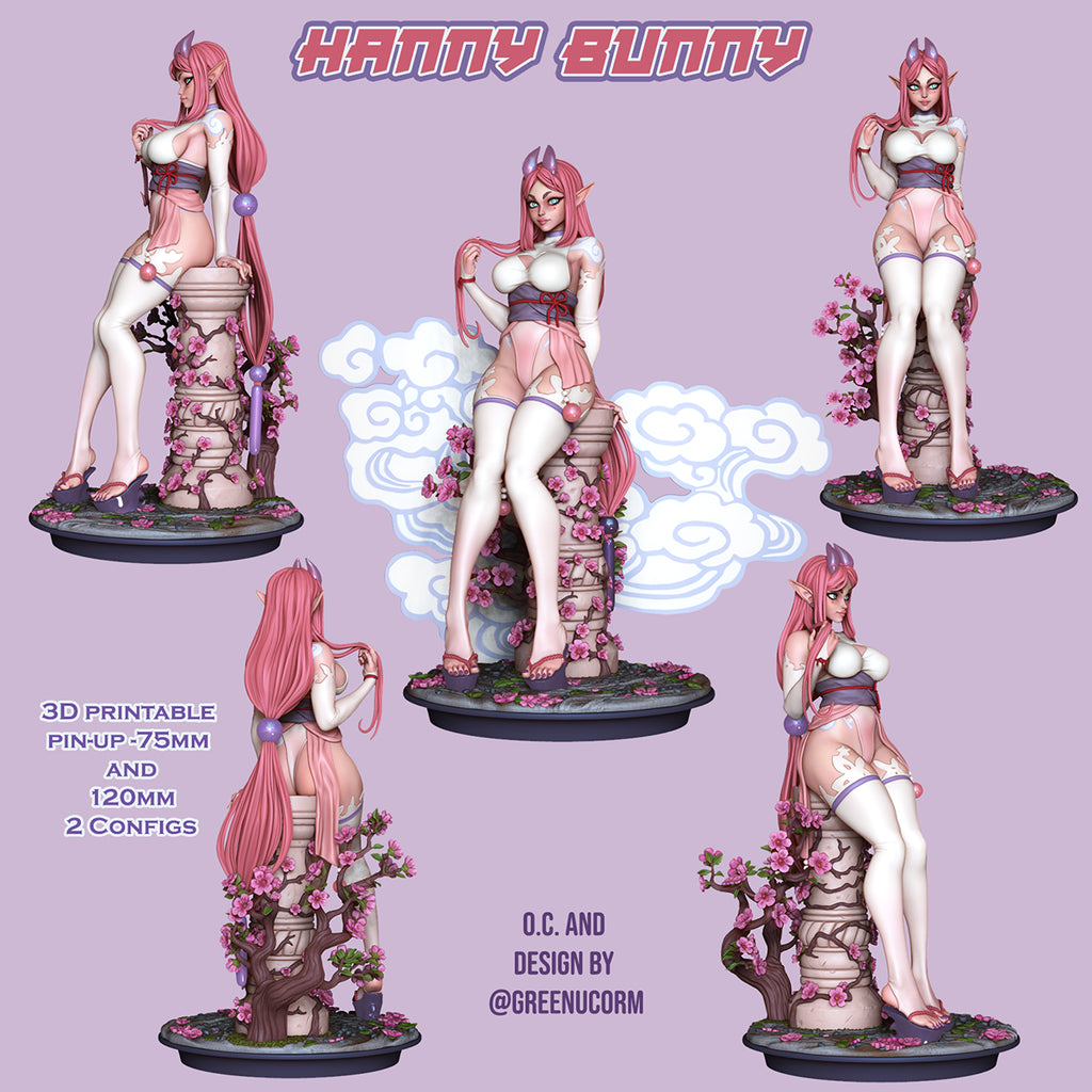 Resin Miniature - Hanny Bunny Pin-Up Figure