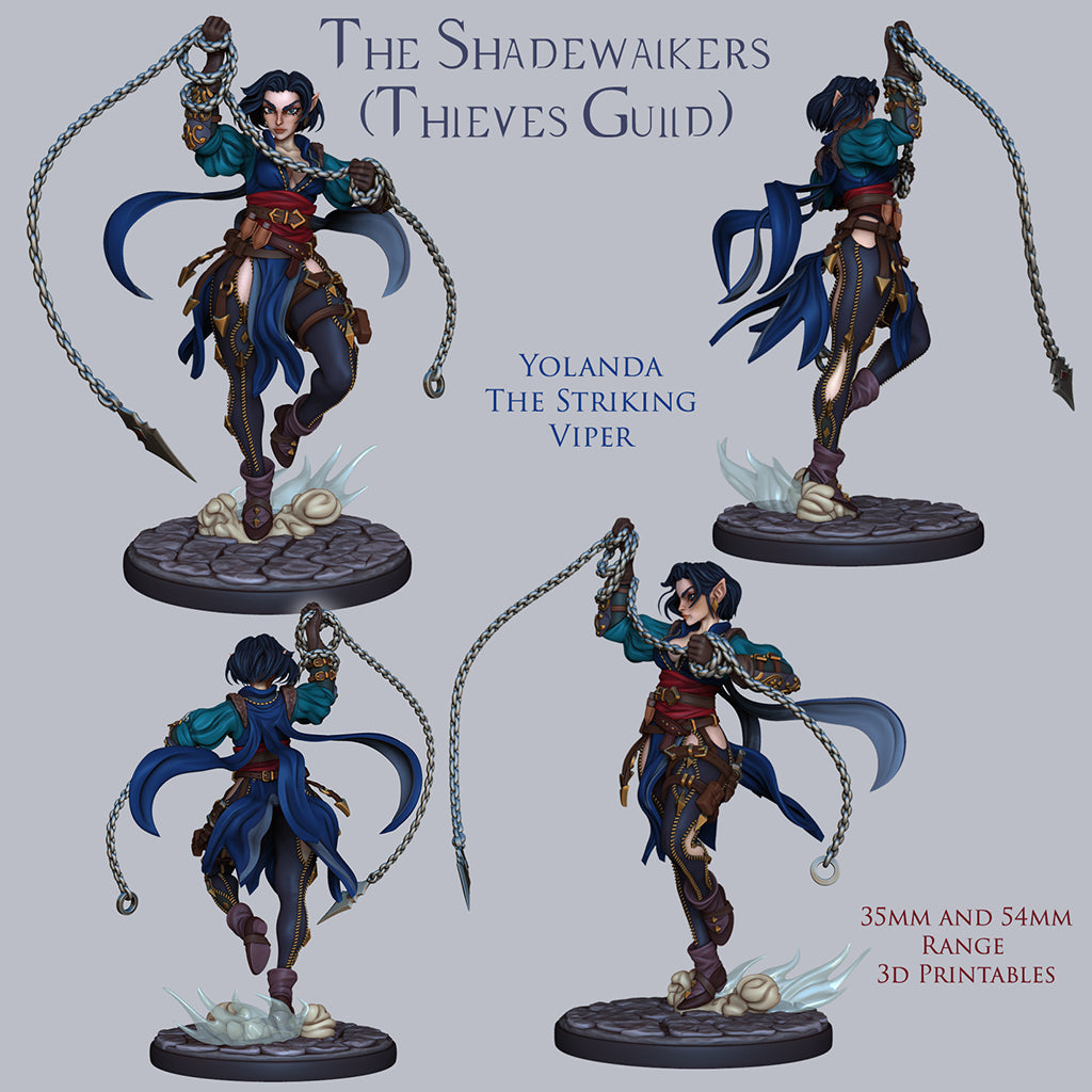 Resin Miniature - Yolanda - Female Elf Thief