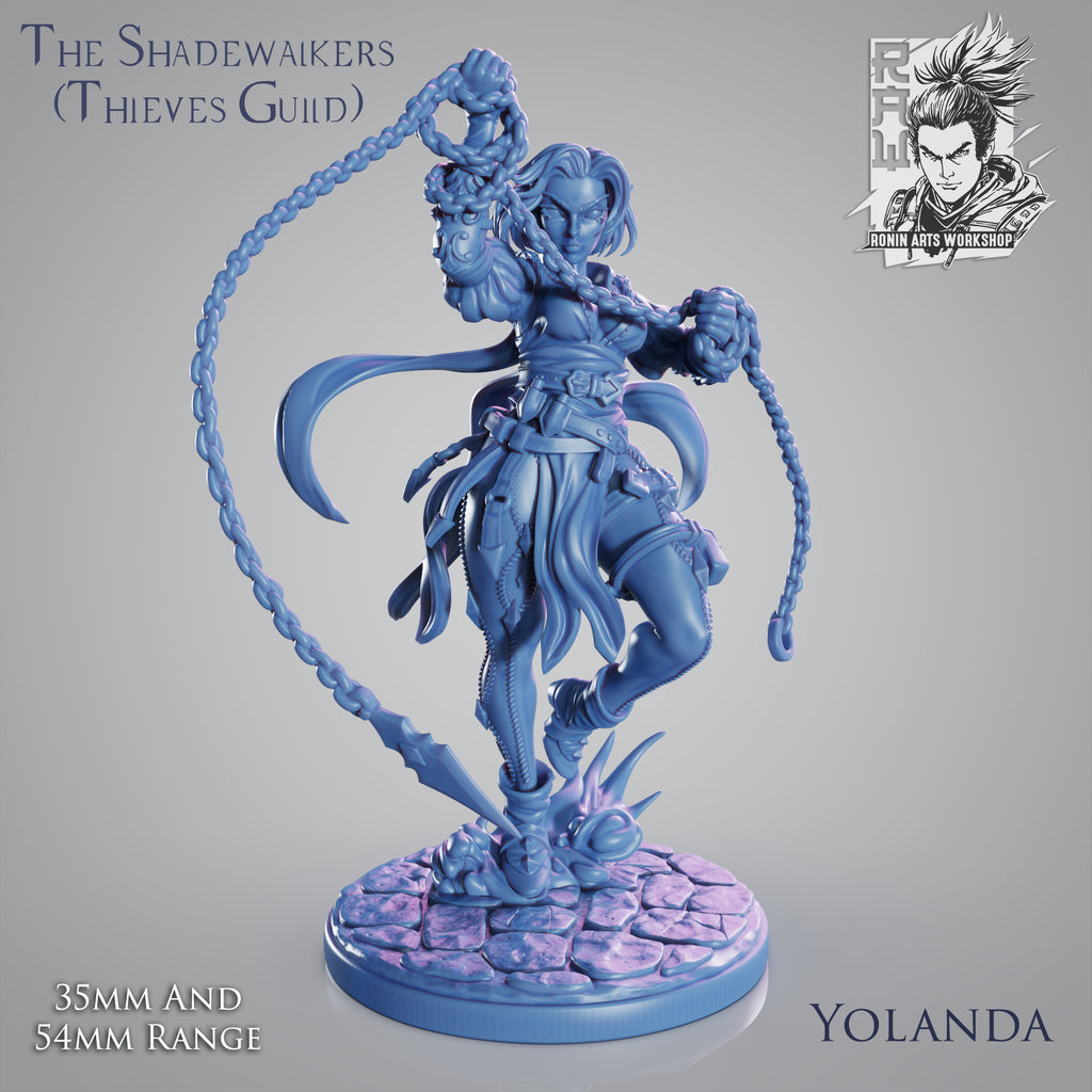 Resin Miniature - Yolanda - Female Elf Thief