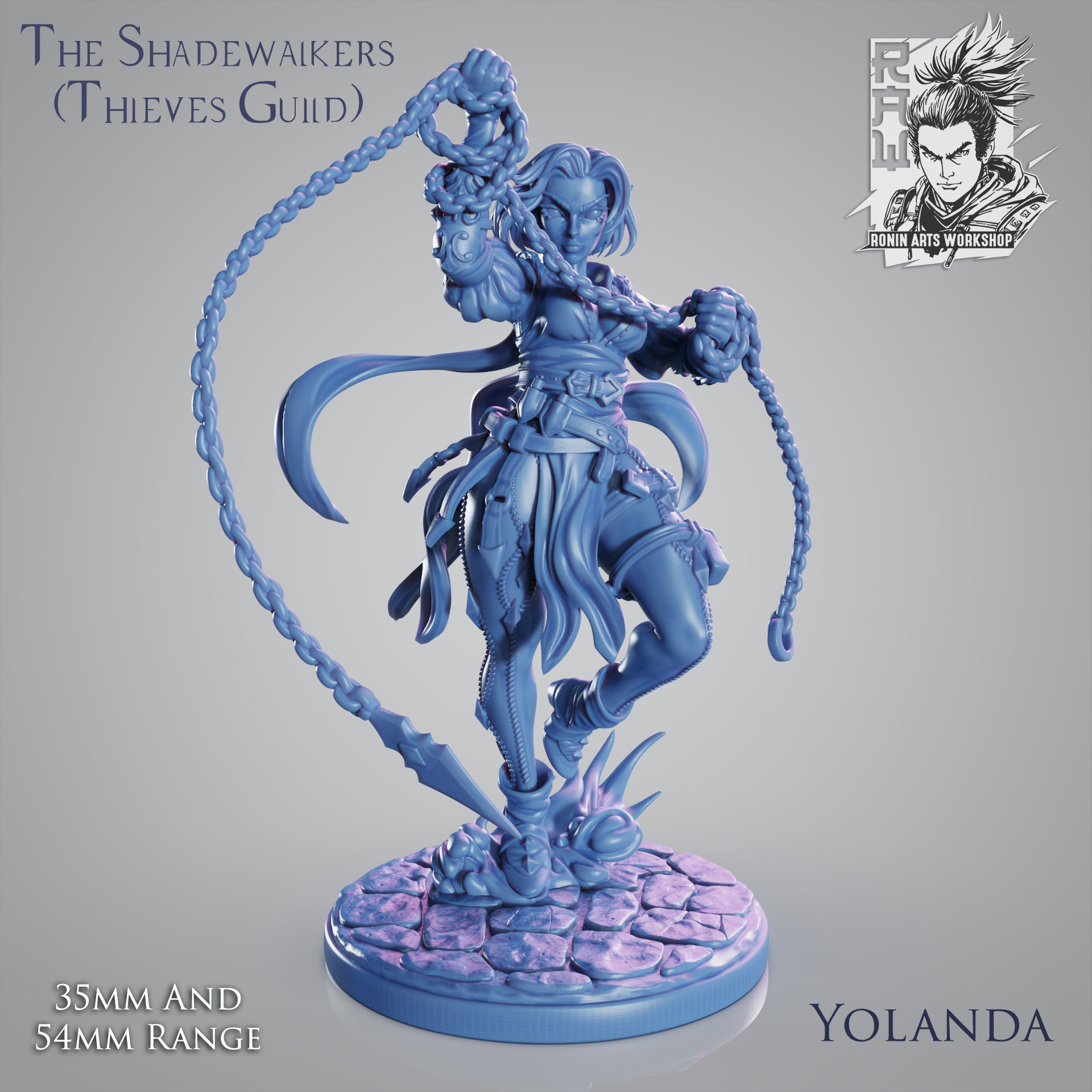 Resin Miniature - Yolanda - Female Elf Thief