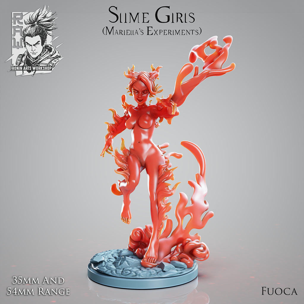 Resin Miniature - Fuoca - Fire Slime Girl