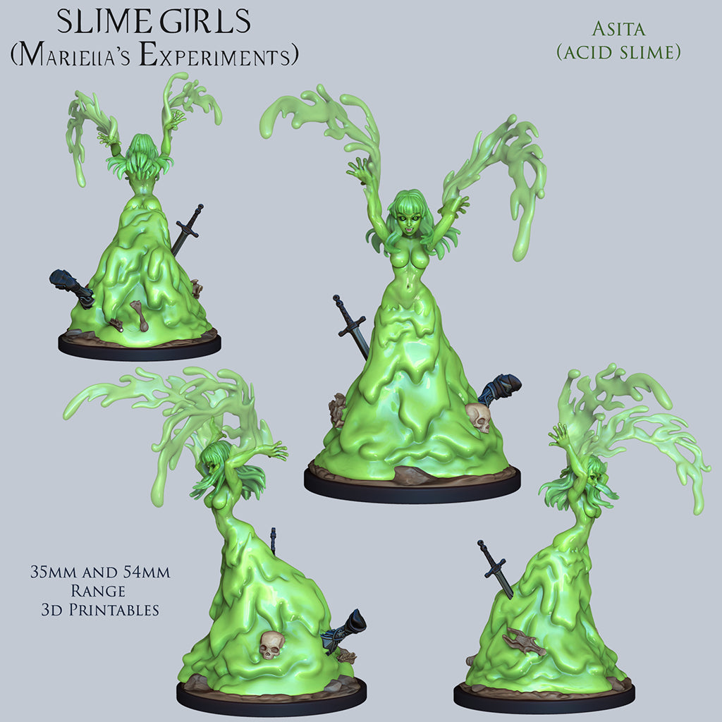 Resin Miniature - Asita - Acid Slime Girl