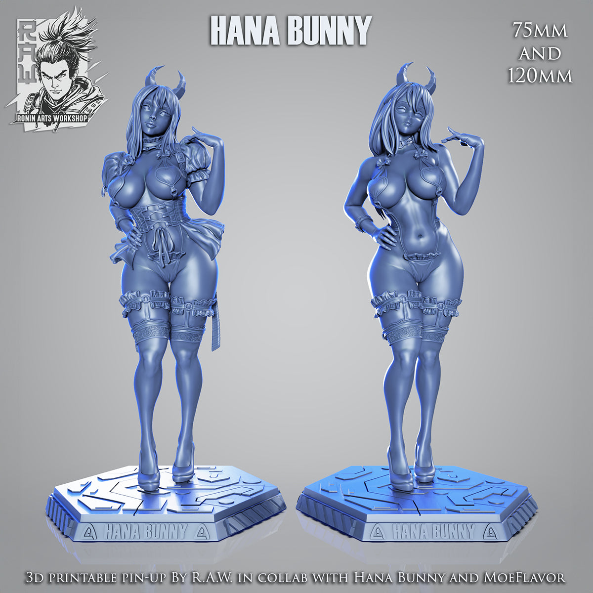 Resin Miniature - Hana Bunny Pin-Up