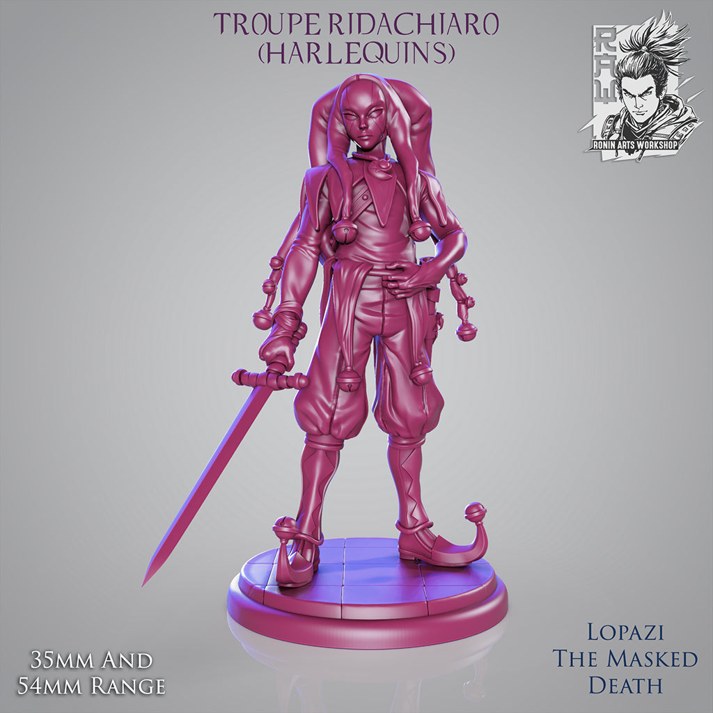 Resin Miniature - Lopazi The Masked Death - Jester Assassin