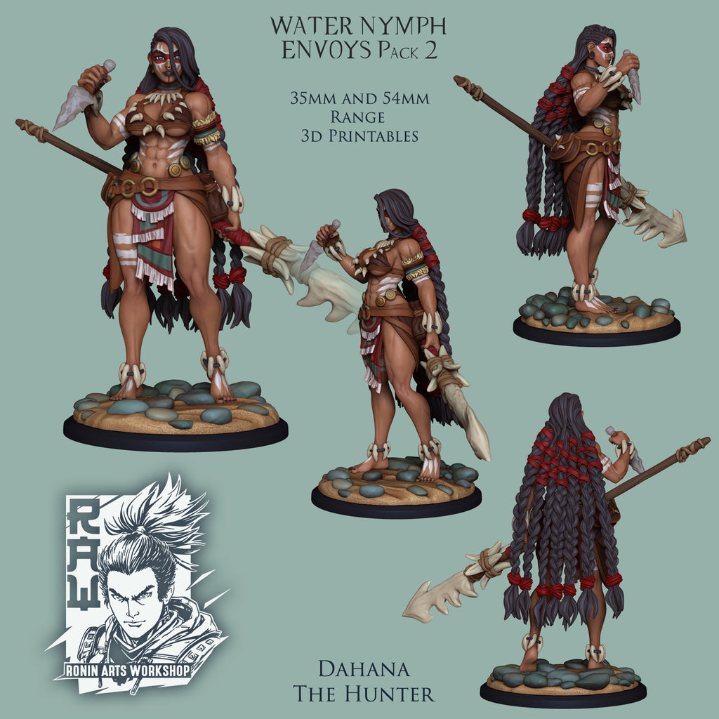 Resin Miniature - Dahana The Hunter - Dual form (Mermaid) Mini