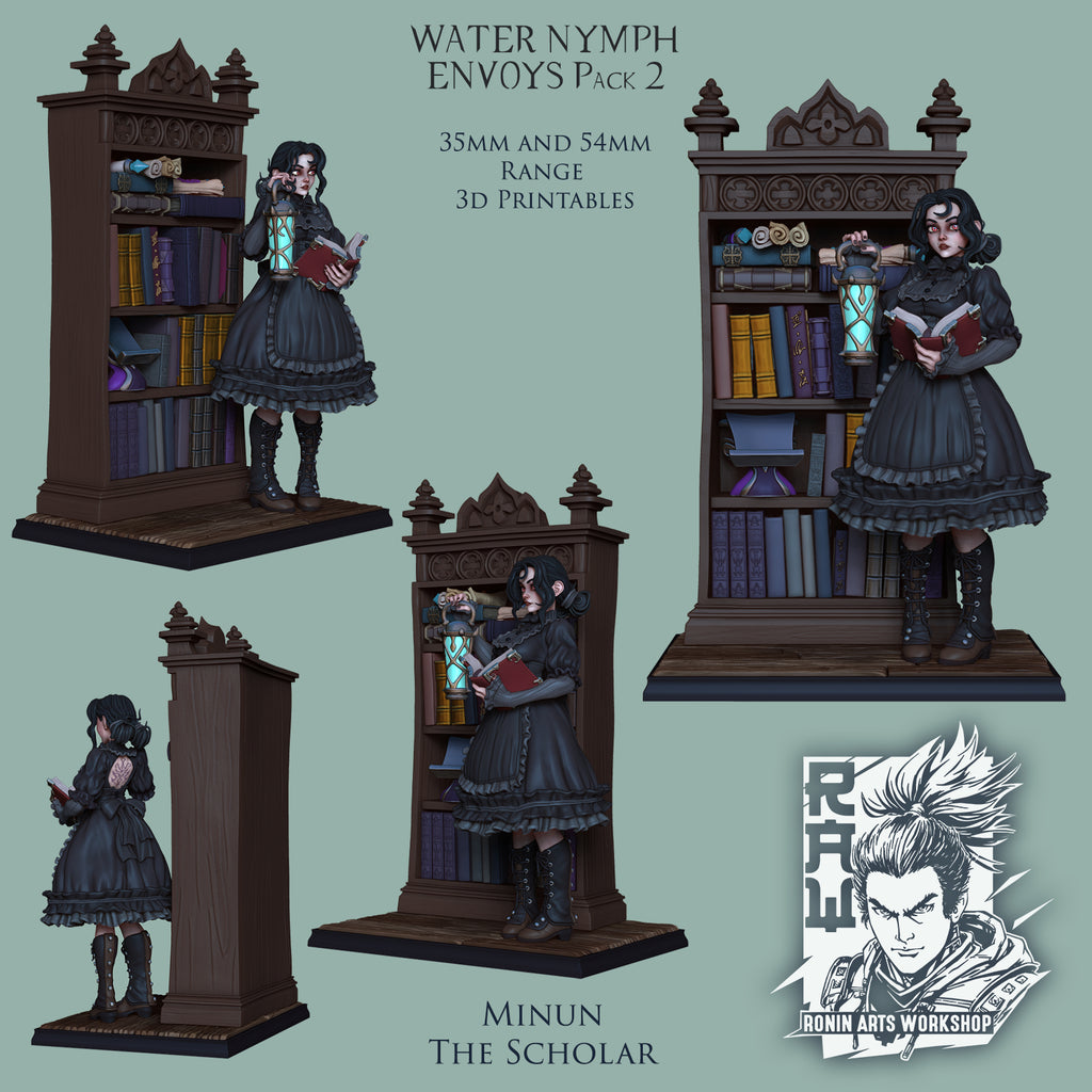 Resin Miniature - Minun The Scholar - Dual Form (Mermaid) Mini