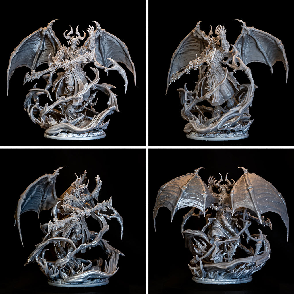 Resin Miniature - Demon King Malachar - Giant Demon Monster